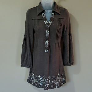 Embroidered Sweater dress